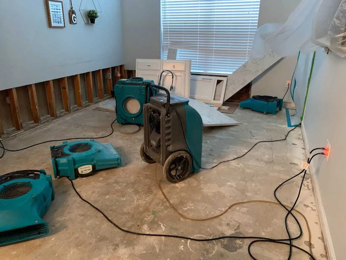 Dehumidifier in flood-cut room for Water Extraction & Removal in West Hazleton